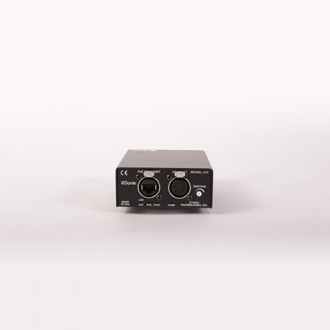 STUDIO TECHNOLOGIES M370 Boîtier ceinture filaire 2 canaux DANTE POE 