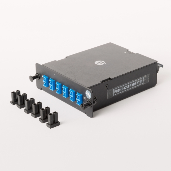 FS FHD12-QSFP Cassette FHD MTP12/6LC duplex pour module QSFP Micron UHD