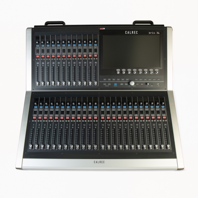 CALREC BRIO36 Console numérique 24 entrées analogiques 8 AES DANTE MADI 3 slots