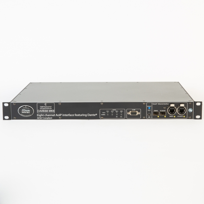 GLENSOUND DARK88 MKII Interface rackable 8 in / 8 out analogique DANTE 