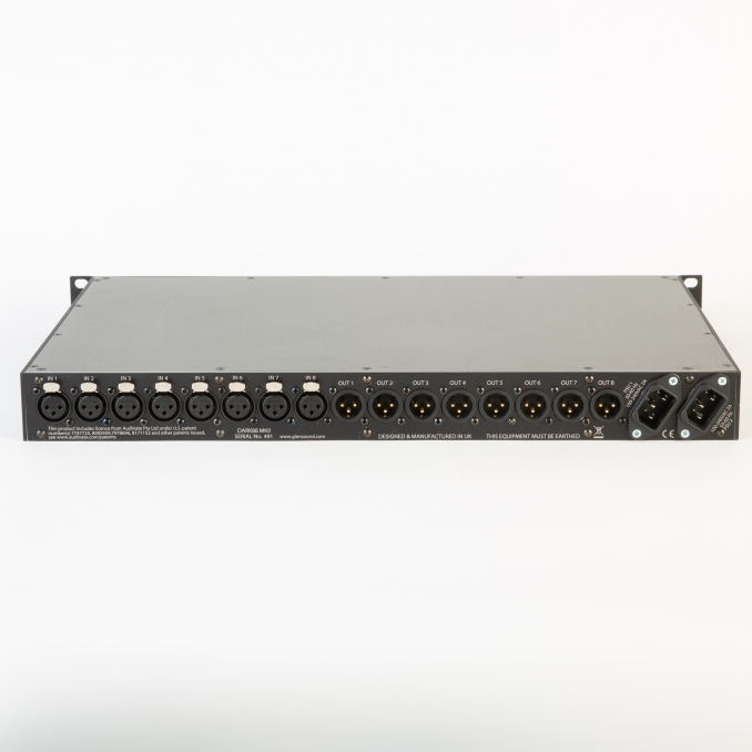 GLENSOUND DARK88 MKII Interface rackable 8 in / 8 out analogique DANTE 